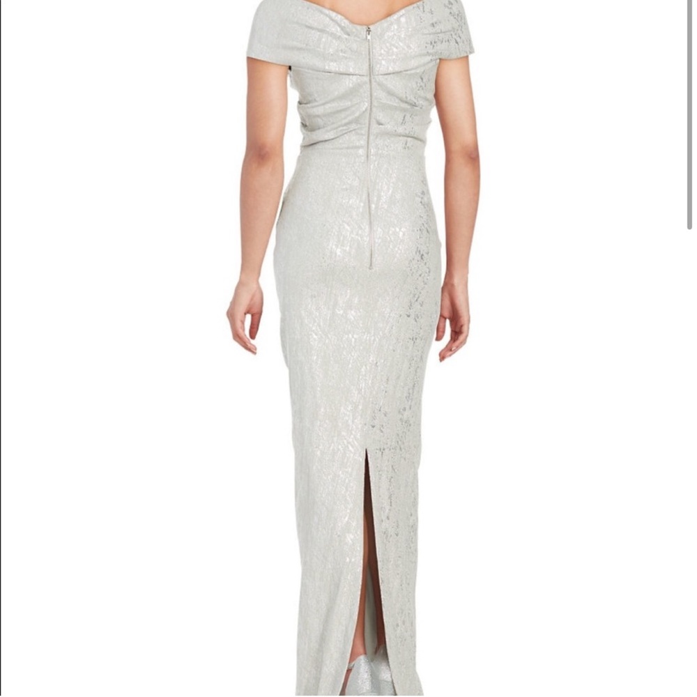 Rickie Freeman for Teri Jon Metallic Jacquard Evening Gown Wedding Prom Dress 10 - Picture 2 of 14